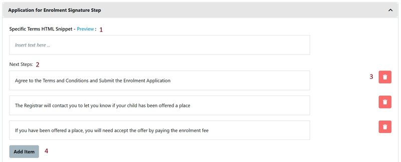 Application for Enrolment Signature Step