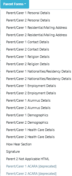 Custom form - Parent Forms Sept 2025
