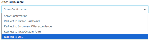 Custom form - after submission Sept 2025