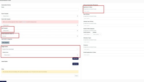 Custom form - status trigger April 2025