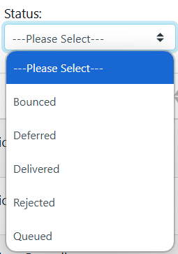 Email Tracking Report Status type Dec 2024