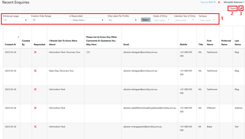 Enquiries - report Mar 2025