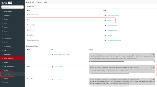 Event - website link options Apr 2025