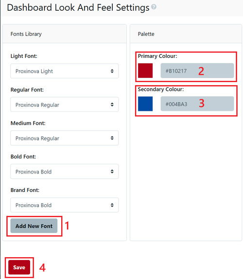 Look and Feel - font and colour July 2025