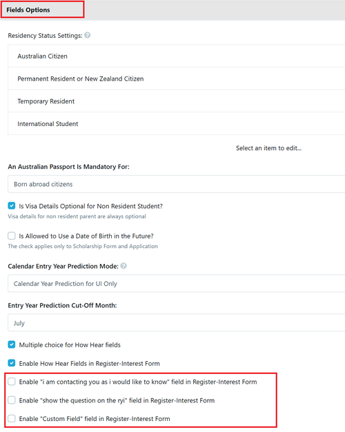 Register Your Interest 3 additional questions July 2025