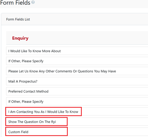 Register Your Interest 3 additional questions in Form Fields July 2025