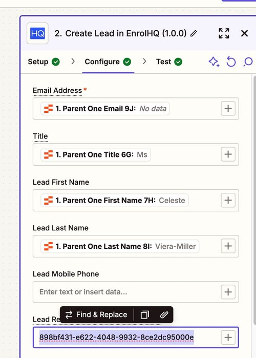 Zapier Lead Reference
