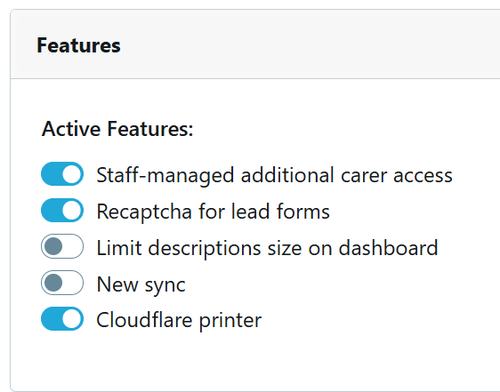 Features as at October 2026