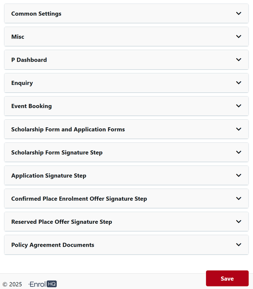 Settings - Customisation - new menu July 2025