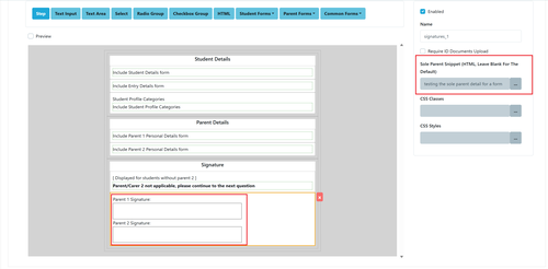 Split signature description optional change from default July 2026
