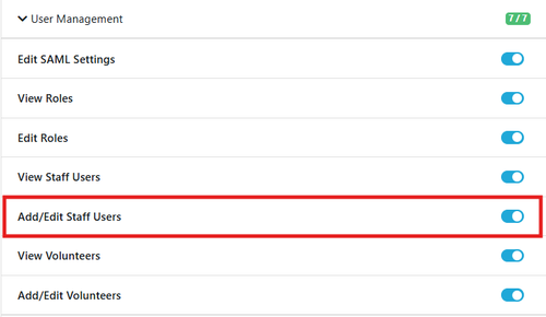User Management Campus Access update Permissions April 2026